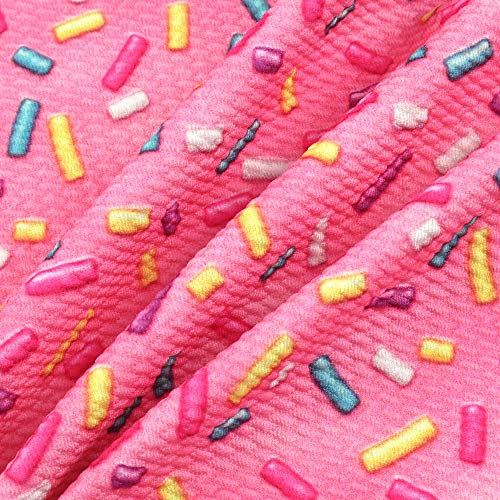 David Angie Candy Pattern Bullet Textured Liverpool Fabric 4 Way Stretch Spandex Knit Fabric by The Yard for Head Wrap Accessories (Candy)