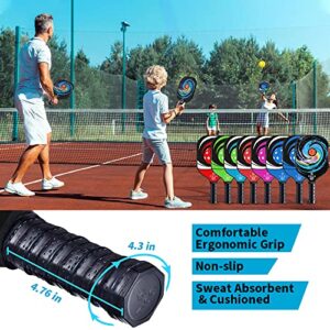 TICCI Pickleball Paddle USAPA Approved Set 2 Premium Graphite Craft Rackets Honeycomb Core 4 Balls Ultra Cushion Grip Portable Racquet Case Bag Gift Kit Men Women Indoor Outdoor (Gorgeous Kit)