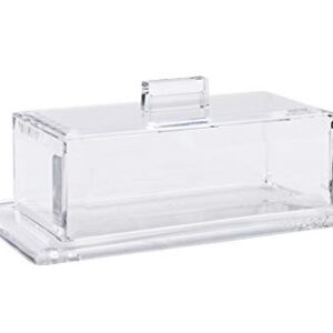 Huang Acrylic Classic Butter Dish With Lid | 2-Piece Design Butter Keeper | Covers and Holds a Standard Stick of Butter