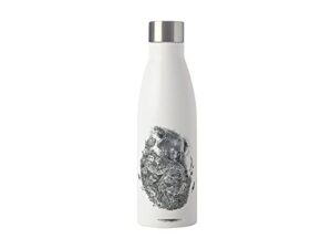 maxwell & williams marini ferlazzo insulated water bottle with koala and friends design, double wall stainless steel, white, 500 ml