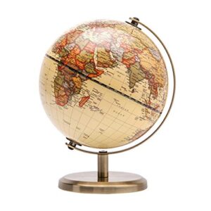 exerz antique globe dia 5.5-inch / 14cm - modern map in antique color - english map - educational/geographic