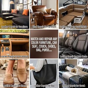 ARCSSAI ARCSSAL Leather Repair Kit for Furniture, Sofa, Jacket, Car Seats and Purse. Super Easy Instructions to Match Any Color, Restore Any Material, Bonded, Italian, Pleather, Genuine