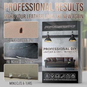 ARCSSAI ARCSSAL Leather Repair Kit for Furniture, Sofa, Jacket, Car Seats and Purse. Super Easy Instructions to Match Any Color, Restore Any Material, Bonded, Italian, Pleather, Genuine