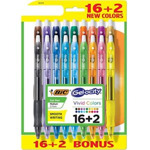bic gelocity original gel pen fashion colors 16+2 count (18)