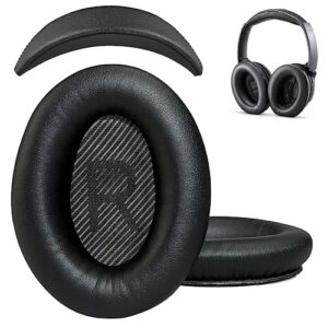 replacement qc35 / qc35 ii earpads and qc35 headband / qc35 ii headband v3 pad cushion compatible with bose quietcomfort 35 (qc35) and bose quietcomfort 35 ii (qc35 ii) headphones (ahg-qc35-combo)