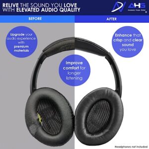 Replacement QC35 / QC35 ii earpads and QC35 Headband / QC35 ii Headband V3 pad Cushion Compatible with Bose QuietComfort 35 (QC35) and Bose QuietComfort 35 ii (QC35 ii) Headphones (AHG-QC35-COMBO)