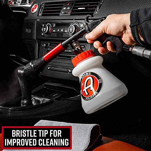 Adam's Polishes Interior Cleaning Gun, Pressurized, Compressed Air & Cleaning Solutions, Cleanse Your Car Seats, Leather, Floor Mats, Carpet, Upholstery, and More (Cleaning Gun)