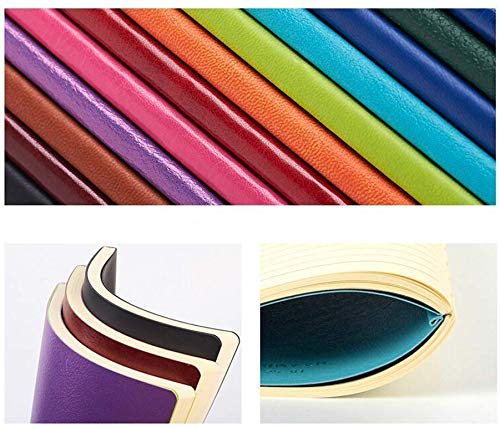 SINOBAND 8 Pack Bulk Journals, A5 PU Leather Colorful Writing Notebook, Journal Set Wide Ruled for College Students School and Office(Random Color)