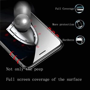 [2 Pack] Privacy Screen Protector for iPhone SE 2022 3rd Generation/iPhone SE 2020 2nd Generation/iPhone 8/iPhone 7 Full Coverage Anti-Spy Tempered Glass Film Upgrade Edge Protection Case Friendly Bubble Free [4.7 inch]