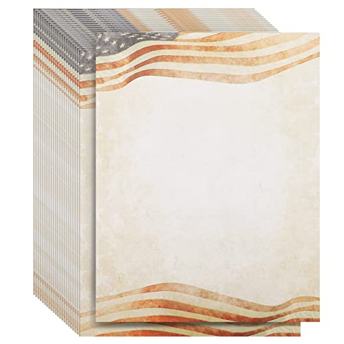 Patriotic Stationery Paper for Letter Writing, 4th of July (8.5 x 11 In, 96 Sheets)