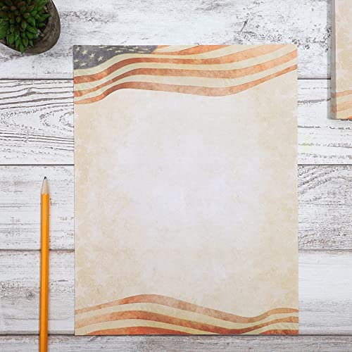 Patriotic Stationery Paper for Letter Writing, 4th of July (8.5 x 11 In, 96 Sheets)