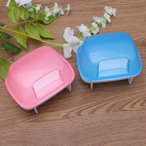 POPETPOP 2 Pcs Hamster Sand Bathroom Chinchilla Sand Bathroom Cleaning Tool Supplies Plastic Box for Hamster