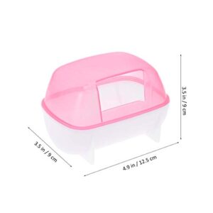 POPETPOP 2 Pcs Hamster Sand Bathroom Chinchilla Sand Bathroom Cleaning Tool Supplies Plastic Box for Hamster