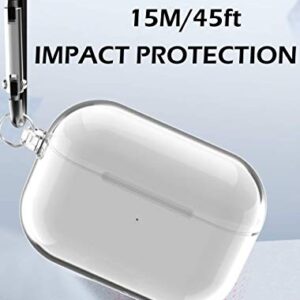 USTIYA Case for AirPods Pro Clear Protective Cover Transparent Key Chain Strap Protection Wireless Charging