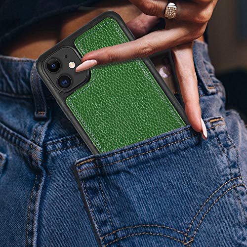 iPhone 11 Wallet Case, ZVE iPhone 11 Case with Credit Card Holder Slot Protective Shockproof Pocket Wallet Case Handbag Slim Leather Case for Apple iPhone 11,6.1 inch - Dard Green