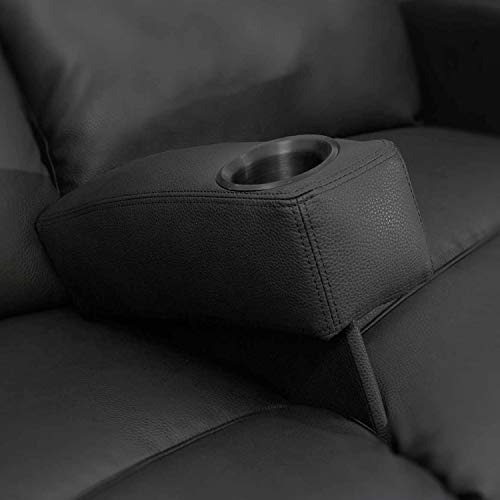 Octane Seating Removable Sofa Shark Arm Black Leather