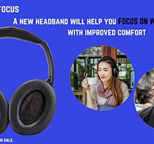 AHG Replacement QC35 Headband / QC35 ii Headband pad Cushion Cover. Compatible with Bose QuietComfort 35 Headphones (QC35) and Bose QuietComfort 35 ii Headphones (QC35 II) (Black)