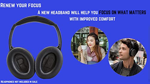 AHG Replacement QC35 Headband / QC35 ii Headband pad Cushion Cover. Compatible with Bose QuietComfort 35 Headphones (QC35) and Bose QuietComfort 35 ii Headphones (QC35 II) (Black)