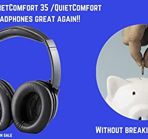 AHG Replacement QC35 Headband / QC35 ii Headband pad Cushion Cover. Compatible with Bose QuietComfort 35 Headphones (QC35) and Bose QuietComfort 35 ii Headphones (QC35 II) (Black)