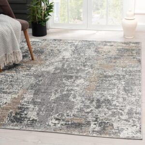 luxe weavers euston collection 7679 grey 8x10 abstract area rug