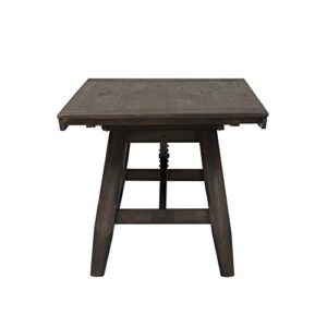 Liberty Furniture Industries Double Bridge Opt 5 Piece Trestle Table Set, W36 x D96 x H30, Dark Brown