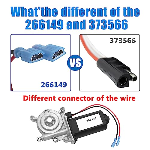 Byenins 266149 RV Power Awning Replacement Universal Motor Compatible with Solera Power Awnings Including Flat, pitched and Short Assemblies, 12-Volt DC and 75-RPM