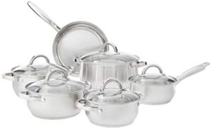 heim concept stainless steel 12-piece cookware set, silver