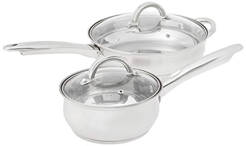 Heim Concept Stainless Steel 12-Piece Cookware Set, Silver