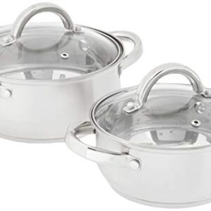 Heim Concept Stainless Steel 12-Piece Cookware Set, Silver