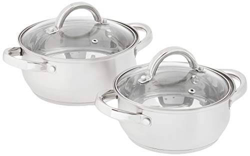 Heim Concept Stainless Steel 12-Piece Cookware Set, Silver