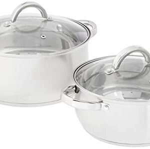 Heim Concept Stainless Steel 12-Piece Cookware Set, Silver