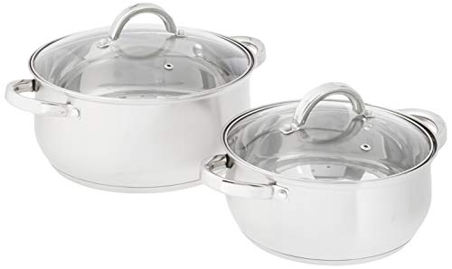 Heim Concept Stainless Steel 12-Piece Cookware Set, Silver