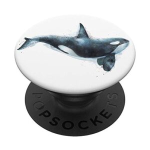 beautiful orca painting art popsockets popgrip: swappable grip for phones & tablets
