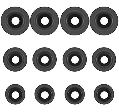 BLLQ 12 PCS Replacement Ear Gels Ear Buds Tips Eargels Eartips for Jabra Elite 75t Earbuds / Jabra Elite Active 65t Earbuds / Jabra Elite 65t Earbuds , S/M/L 3 Size 6 Pairs, Gray 75t Tips