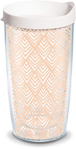 Tervis Made in USA Double Walled Happy Everything™ Insulated Tumbler Cup Keeps Drinks Cold & Hot, 16oz, Layered Diamond