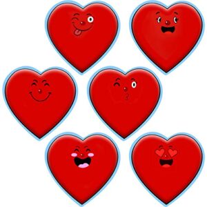 72 pieces heart cut-outs 3 inch printed hearts cut-outs cute heart shape decoration for valentines day crafts home class office decor, red