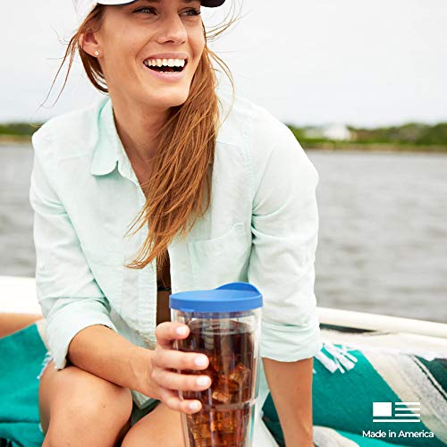 Tervis Made in USA Double Walled Happy Everything™ Insulated Tumbler Cup Keeps Drinks Cold & Hot, 24oz, Layered Diamond