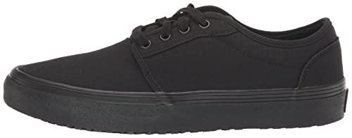 Shoes for Crews Merlin, Men's, Women's, Unisex Slip Resistant Food Service Work Sneakers, Canvas, Black, Men's Size 13/ Women's Size 14.5