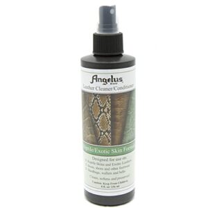 angelus reptile exotic skin cleaner conditioner 8 oz. for boots, shoes, bags 8oz -safe made in usa