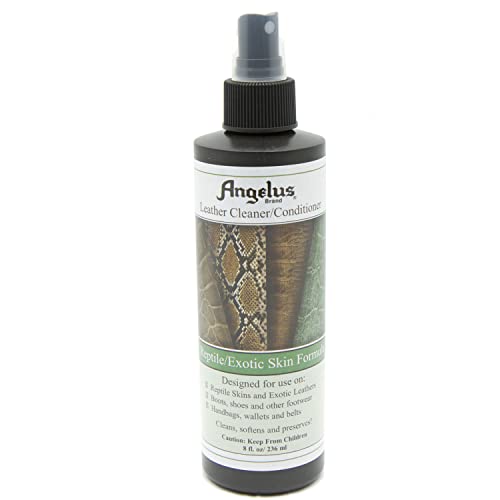 Angelus Reptile Exotic Skin Cleaner Conditioner 8 Oz. For Boots, Shoes, Bags 8oz -Safe Made in USA