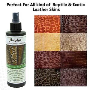 Angelus Reptile Exotic Skin Cleaner Conditioner 8 Oz. For Boots, Shoes, Bags 8oz -Safe Made in USA