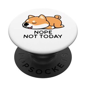 shiba inu dog puppy animal lover white background popsockets popgrip: swappable grip for phones & tablets
