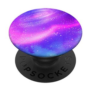 cool purple pink blue galaxy space gift popsockets grip and stand for phones and tablets