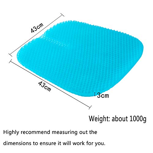 LUCKYLIFE Gel Seat Cushion 2020 Latest Large Size Double Seat Cushion for Office Chair Car Wheelchair, Pressure Relief Back Tailbone Pain