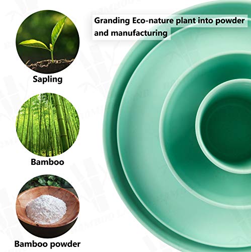 Bamboo Land- Bamboo Fiber Dinnerware Set, Set for 2 Person (8 Pcs), Khaki, Dishwasher Safe Kitchen Plates and Bowls Sets Dish Set, Kitchen Dishes Set, Dishware Sets, Dinner Plate Set, Dinnerware Sets