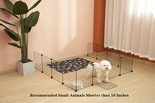 allisandro Guinea Pig Cages Small Animal Playpen, Small Animal Cage for Indoor Outdoor Use, Portable Metal Wire Yard Fence for Guinea Pigs, Bunny, Turtle, Hamster, 12 Panels (14x14)