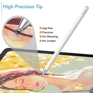 Stylus for iPad, Digiroot Stylist Pen with Magnetism Cover Cap, Stylus Pen for Touch Screens/Apple/iPhone/iPad/Mini/Air/Android/Surface/Tablet/Laptop - (White)