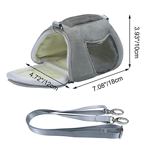 Litewoo Hamster Travel Carrier Portable Outgoing Breathable with Adjustable Shoulder Strap Pet Carrying Bag for Sugar Glider Hamster Rat Chipmunk