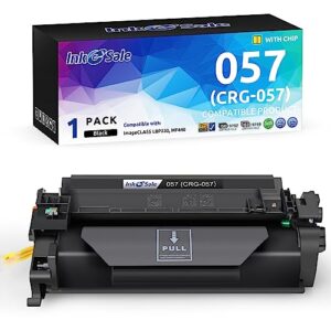 ink e-sale compatible toner cartridge replacement for 057 crg-057 toner, for use with mf445dw mf448dw lbp226dw lbp227dw lbp228dw mf449dw mf445 lbp226 lbp227 ink printer, 1 pack (with chip)