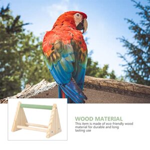 POPETPOP Bird Stand Rack - Chicken Perch Chicken Wood Stand Chicken Toy for Hens Handmade Chicken Swing Bird Perch Stand Toy for Parrot Hens Macaw